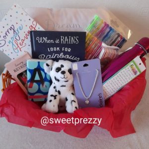 Girls purple gift hamper