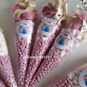 Personalised pink princess sweetcones